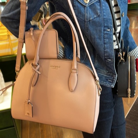 Kate Spade Reiley Large Dome Satchel & Cameron Small L-Zip Bifold Wallet - Picture 2 of 16